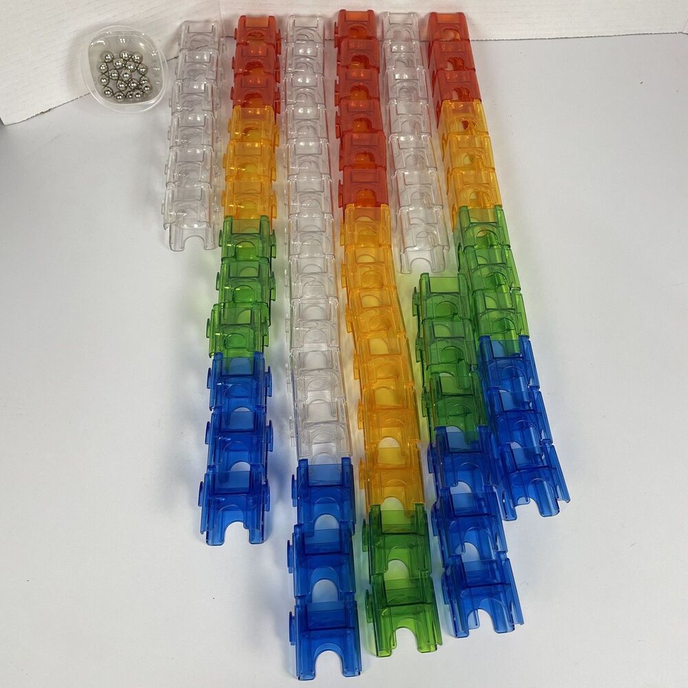 Q BA MAZE 2.0 Lot Big Box Construction Partial Set 71 Cube 19 Marbles Mindware